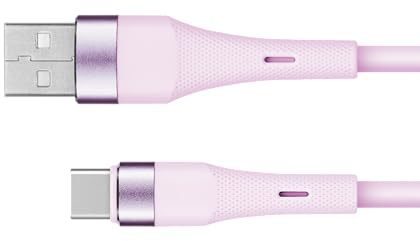 Krüger&Matz USB Kabel - USB Typ C 1m Silikon Pink KM1268-1P