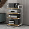 AV-Medienständer HiFi-Audioschrank Hifi Rack Regale Schallplattenregal Plattenregal Tisch Regal Hifi Regal Schallplatten Schrank Hifi Möbel Pc Regal Phonoschrank für Audio Rack Schränke(White light br
