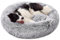 Pisi Bili Hundebett Katzenbett Waschbar flauschig orthopädische Hundebetten große und kleine Hunde Katzenschlafplatz für Katzen Donut - Grau 70 cm
