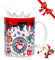 Yuragim Weihnachtstasse 3D, 350 ml Weihnachtsbecher Keramik, Kaffeebecher Kaffeetasse Weihnachten Tasse Trinkbecher Teetasse Espressotasse mit Weihnachtsmann, Weihnachten Geschenke für Familie Freunde