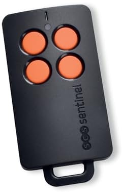 SCS Sentinel - Mando a Distancia Frenchcontrol De 4 Canales - Código Secreto Giratorio para Mayor Seguridad - Alcance 50 M En Campo Abierto - Diseñado en Francia - Color Naranja