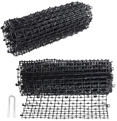 KEILEOHO 2 Roll 2m x 28cm Cat Scat Mat, Cat Repellent Spike, Prickle Strip Dig Stopper for Garden Fence Lawn
