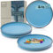 Sänger Bombay Saphir | Teller Set 4 Personen, 4x Speiseteller Set aus Steingut, Dinner Set kratz- mikrowellen- spülmaschinenfest, Steingut Teller Essgeschirr, Plate Set blau | VALUE COLLECTION