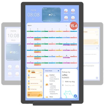Cozyla Mate Digitaler Kalender+ 2: 39,6 cm Wand-Touchscreen-Aufgabendiagramm, individuelles Armaturenbrett, intelligenter elektronischer Kalender für Familienzeitpläne, Mahlzeitenplaner, Unterstützung