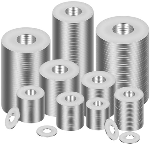 Hexizexi 200 Stück M5x15mm Unterlegscheibe Edelstahl Karosseriescheiben | Edelstahl Unterlegscheiben für Reparaturen im Haushalt Schrauben Bolzen Muttern