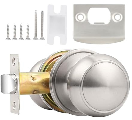 Außen-Türschloss-Set Schlüsselloses Schloss, leise, mit Schließblech, Set