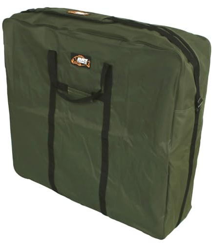 BAT Tackle Carp Elite® Bedchair Bag Transporttasche, Olivgrün, 102x90x30cm | XXL für Karpfenliegen & Stühle, Robustes Nylon wasserdicht beschichtet, Gepolsterter Schultergurt, Verstärkungsbänder