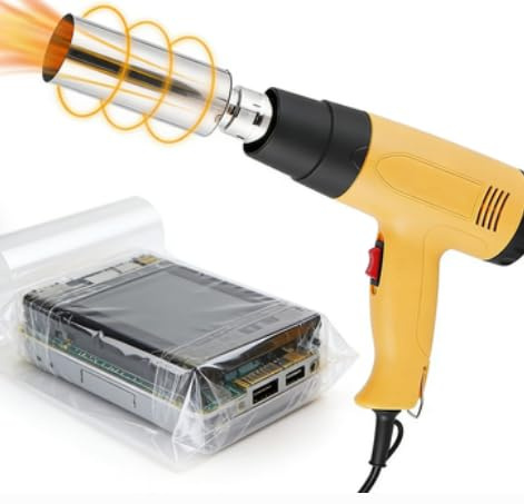 Heat Gun for PVC Shrink Sealing, Crafting, DIY Projects, Packaging & Shrink Film, Adjustable Temperature