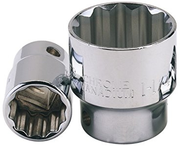 Draper 24525 Expert Hi-Torq 12 Point Socket, 1/2 Square Drive, 1.5/16, Blue