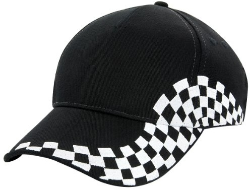 Beechfield Unisex Grand Prix Cap B159.BLK, Schwarz, Einheitsgröße