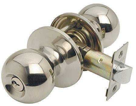 Excel Architectural Entrance Bala Knobset with Adjustable Latch, Satinless, Polished Stainless Steel