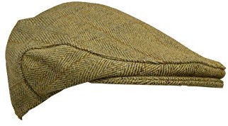 Walker & Hawkes Derby-Tweed Schiebermütze im englischen Jagd-Stil – helles Salbeigrün Gr. L, Light Sage