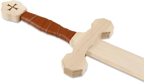 BestSaller 1012 Templer-Schwert, Birkenholz mit Kunstlederwickelung, 63 cm lang (1 Stück)