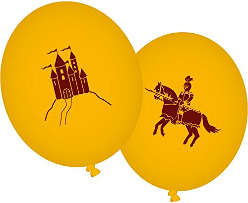 DH-Konzept 8 Luftballons * Drache UND Ritter * für Party und Geburtstag // Kindergeburtstag Mottoparty Ballon Ballons Kreuzritter Mittelalter