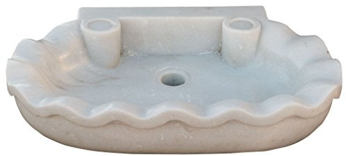 Fregadero de mármol Blanco L58 X pr39 X H13 cm