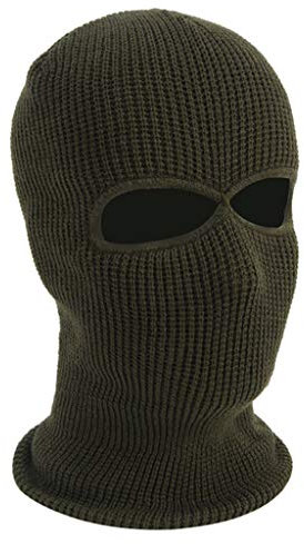 URSING Gesichtsmaske Skimaske 3 Loch Maske Sport Einfarbige Maske Warm Party Maske Sturmhaube Motorrad Herren Fahrrad Maske Ski Maske Face Kopf Wärmer Multifunktionen (One Size, Armeegrün)