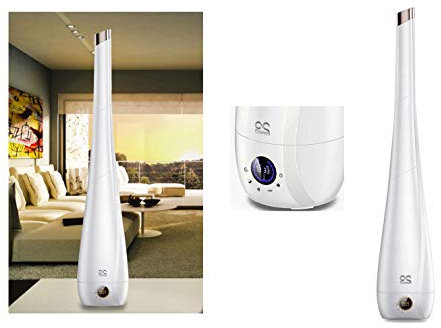 ORIGINAL CRONOS PARIS Luftbefeuchter mit Ionisator - Diffusor Raumbefeuchter Ultraschall - 8 Liter - für Räume bis 60m²/160m³ - Ultra Leise