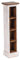 DESIGN DELIGHTS RUSTIKALES Holz CD Regal CD Tower | Mahagoni Massivholz, 76x15,5x16cm (HxBxT) | Holzregal mit 4 Fächern, CD Aufbewahrung | Farbe: 05 weiß-Natur