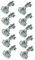 Ferrari Lot de 10 charnières demi-col 40 mm pour porte en bois