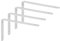 SAYAYO Equerre Etagere Murale de Fixation Flottante, Support Etagère Murale de 90 Degrés en Acier Inoxydable pour Bibliotèque Salon Chambre, Forme en L, 4 Pcs 250 x 150MM Blanc, EJ5218W-4P
