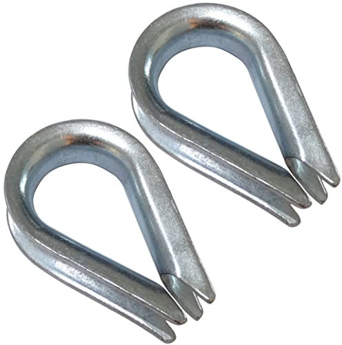 AERZETIX: Juego de 2 guardacabos para cables cuerdas Ø10mm en acero galvanizado C43508