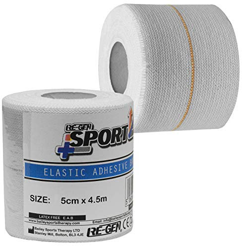 RE-GEN EAB-Band, elastisch, 5 cm x 4,5 m, ideal für mittlere Gelenke, Knöchel, Handgelenk, Ellenbogen, Rugby, Fußball, 12 Rollen
