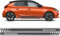 Auto-Dress Seitenstreifen Aufkleber Set/Dekor passend für Opel Corsa - Motiv: Wunschtext (110 Black Gloss)