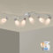 Unikcst 6 Flammig Deckenstrahler E14 LED Deckenleuchte Schwenkbar Deckenlampe Glas Lampenschirm Modern Deckenspots mit 6x 4W Leuchtmittel Warmweiß