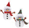 FRCOLOR LED Snowman Light Up, 2pcs Christmas Snowman Figurines Lighted Snowman Lamp Christmas Lighted Snowman Decoration