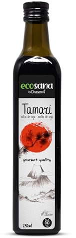 ECOSANA SALSA DE SOJA TAMARI CERTIFICADO BIO by DRASANVI - A partir de habas de soja de cultivo ECOLÓGICO - VEGANO - SIN GLUTEN - 250ml