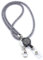 Waizmann.IDeaS 1x GRAU Schlüsselband Umhängeband Lanyard & Ausweisjojo Zipper & Karabinerhaken Ausweise Autoschlüssel Zugangskarten Bling Kristalle