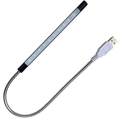 Bolwins O15S USB Leselampe mit LED und Touchschalter, 1W Schwanenhals Lampe für Laptop, PC und Notebook – Flexible USB Beleuchtung für Nächte und Lesen