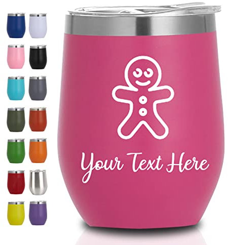 Qingxily Vaso de vino personalizado Vaso de vino personalizado con tapa Copas de vino aisladas personalizadas grabadas con el nombre 40 Icono Regalos personalizados para mamá Día de la madre Mujeres