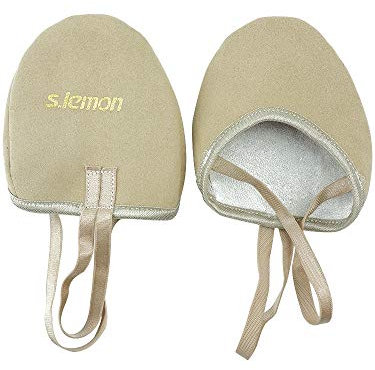 s.lemon Rhythmic Gymnastics Shoe Half Sole Ballet Dance Toe Turner Pirouette Lyrical Shoes TCX 32 Beige