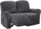 WYJHNLBEDC 6 Stück Sofa/Couch überzug Stretch, Elastischer Sesselschoner aus Dicke Samt für Relaxsessel/Fernsehsessel/Kinosessel 2 Sitzer, Sofaschutz Hund Kratzschutz Katze