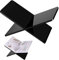 Acryl Buchständer 28 x 18 x 15 cm Buchhalter großen offenen Buch Display Stand für Display Kochbuch Kunstbuch Bibel Gästebuch - Couchtisch Leseständer zum Lesen – Schwarz, Standard