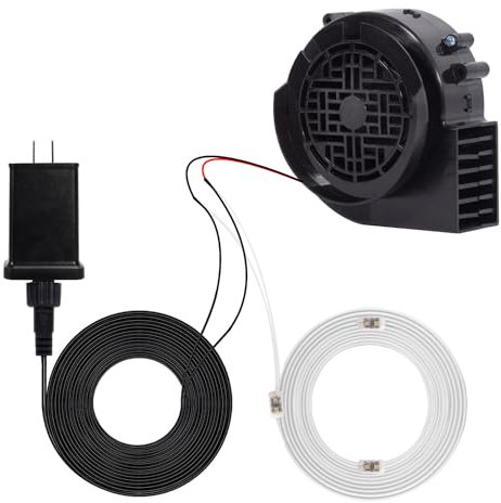 Aufblasbares Ersatz-Lüftergebläse, 12 V, 1,2 A, Mini-Luftgebläse mit 6 LEDs für Weihnachts-Kostüm, aufblasbares Gebläse für Thanksgiving, Hof, 1,8 m, Weihnachtsdekoration im Freien
