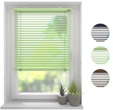Radeco® Aluminium Jalousie 25 mm Grün 140 x 175 cm