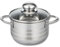 ELO Faitout à induction, Marmite en inox de 14 cm, Couvercle en verre, Acier inoxydable, 14 cm, Gris 2