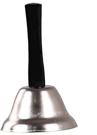 GRIRIW Extra Lauter Handglocke Mit Holzgriff Metallische Handglocke Für Weihnachtsdeko Hochzeiten Restaurants Und Empfangsbereiche