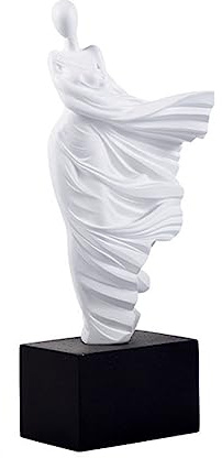 Tauzveok Frau deko Figuren Skulptur, Modern Kunst Woman deko Statue, Für Dekoration Schlafzimmer, Fensterbank, Wohnungs, Büro, Weinschrank, Harz Handwerk,Weiß