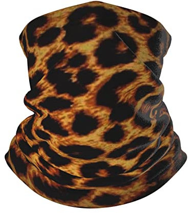 ENPAP Dark Leopard Print Neck Gaiter Soft Face Cover Neck Warmer Tube Half Face Mask Scarf Balaclava For Outdoor Sports