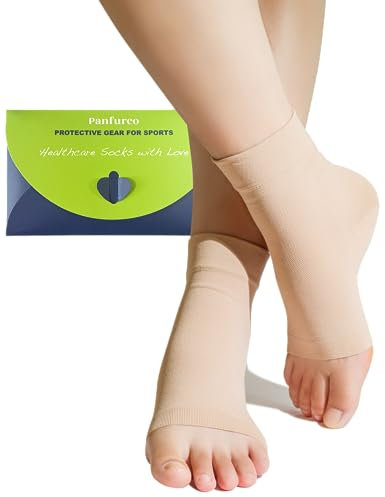 Panfurco Manchons de compression pour cheville pour soulager les douleurs à la cheville, légères, respirantes, idéales pour la fasciite plantaire, la neuropathie - Chaussettes fonctionnelles - Pour