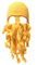 WUODHTW Oktopus Bartmütze - Winter Beanie Cap für Damen & Herren Ski & Piraten Wikinger Thema, gelb, L