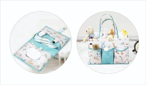 Baby Wickel-Organizer mit Windeltasche (Blau)