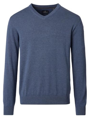 CASAMODA Herren Pullover mit V-Ausschnitt unifarben Elastischer Bund