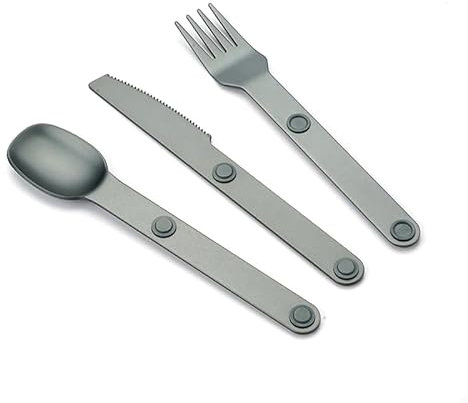 3PCS Camping Ustensiles Ensemble Connecter Magnétique Couteau Fourchette Cuillère Couverts Portable Camping Couverts Voyage Carry Kits Pièces