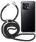 MyGadget Handykette für Xiaomi Redmi Note 13 5G Hülle mit Band - Handyhülle mit Handyband zum Umhängen Kordel Schnur Case Schutzhülle - Schwarz