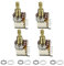 FLEOR 12PCS A250K+B250K Push Push Bounce Schalter Potentiometer Lange geteilte Kupferwelle für E-Gitarre Bass Lautstärke/Tonregler (Satz 6A6B)