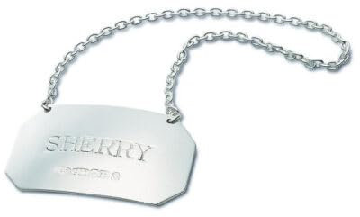 Gin Decanter Label Solid Sterling Silver 925 Heavy Rectangular Georgian Style with Traditional Cut Corners Made & Hallmarked in Birmingham Gift Boxed